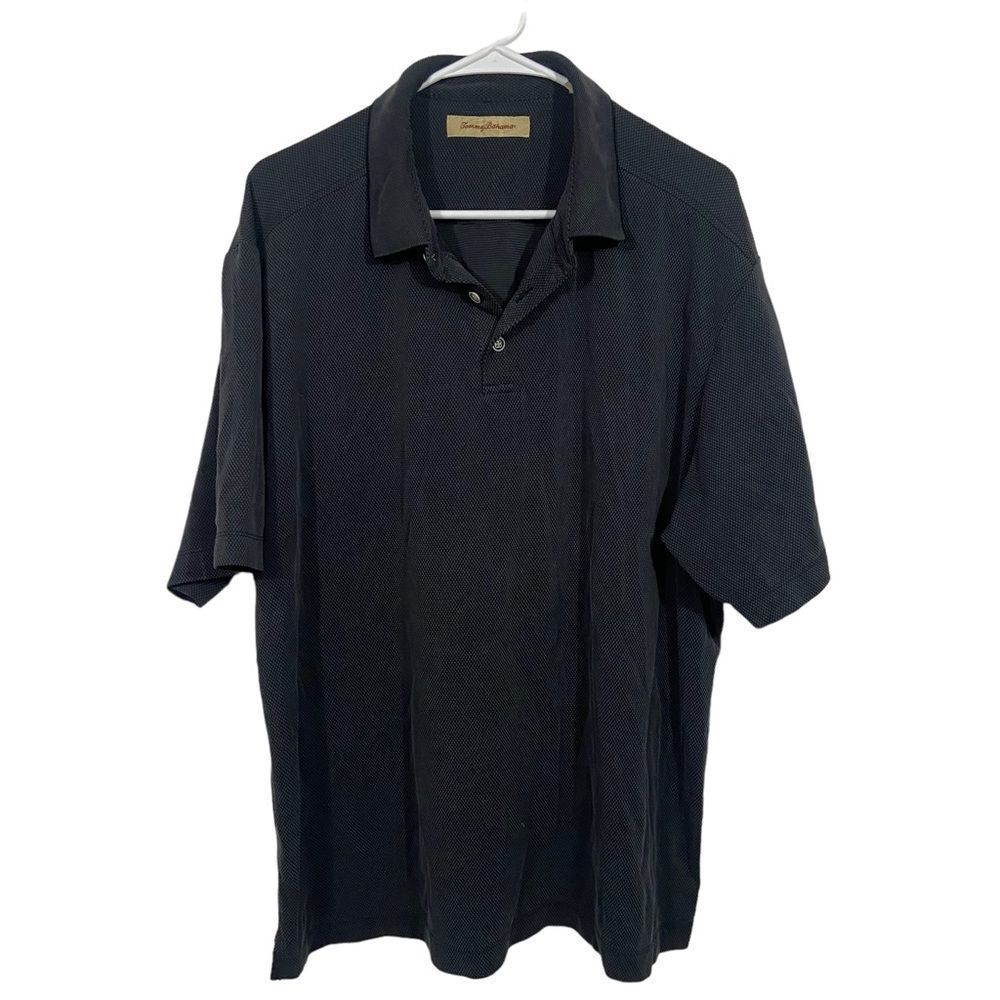 Tommy Bahama Charcoal Grey Casual Short Sleeve Polo Shirt